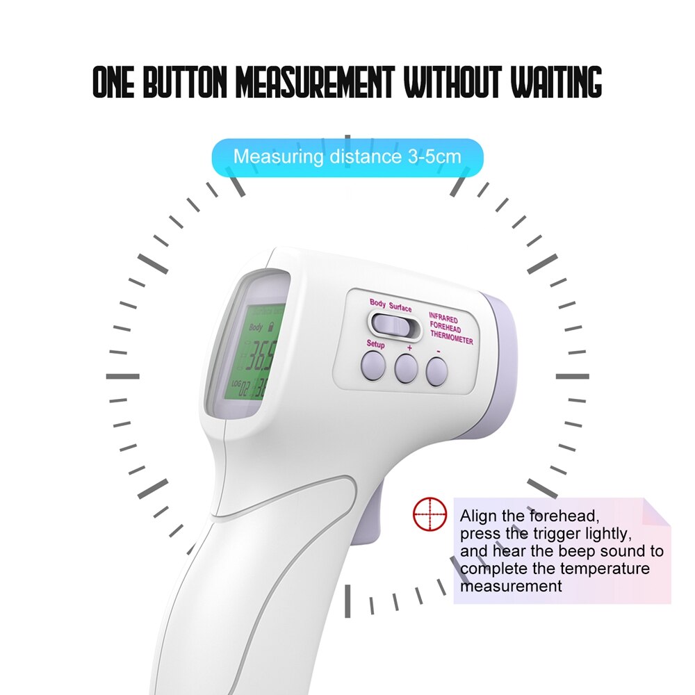 Handheld Infrared Temperature Measurement Standing Thermometer Non-Contact Termometro High Precision Portable Thermometer