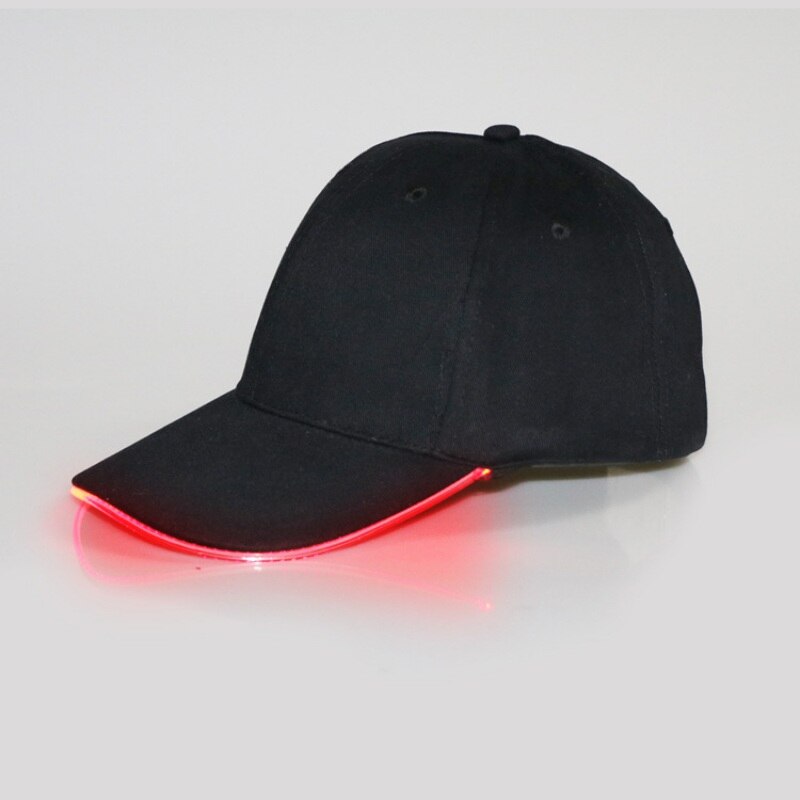 Led lys op baseball caps glødende justerbare hatte til kvinder herre monterede hatte lyser i mørket: B1