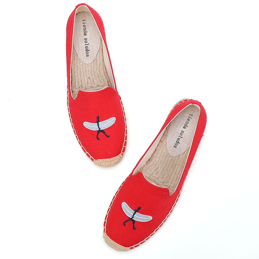 Zapatos informales de cáñamo para Mujer, alpargatas de plataforma plana de goma, sin cordones, venta directa,