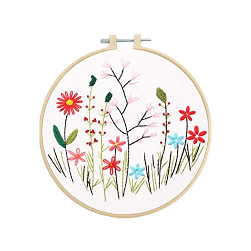 LOMTRATS Easy - Kit de punto de cruz, diseño de zorro de siete colores, 11 quilates, kit de iniciación de bordado con estampado de gato (32 x 43 cm