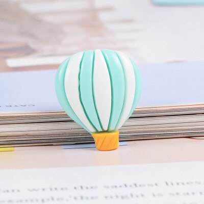 10 pz/lotto Colorful Mini Hot Air Balloon Autoadesivi del Frigorifero Della Resina di Flatback Cabochons Scrapbook FAI DA TE accessori Del Telefono Dei Capelli 22 millimetri: blue-white