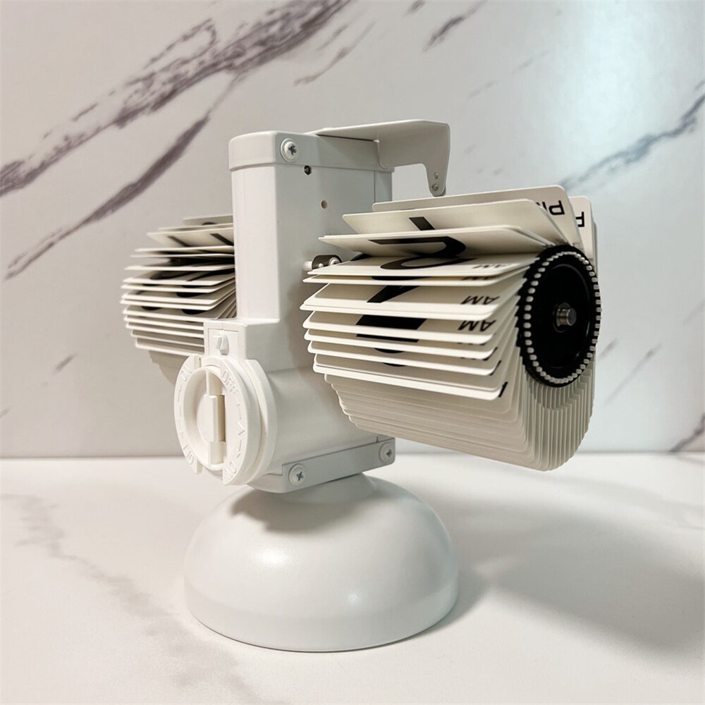 Automatic Flip Clock Retro Stainless Steel Desk Clock Large Time Display Clock for Living Room Bedroom Household Decoration