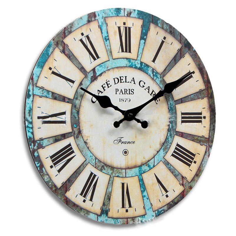Vintage style hiljainen antiikki puinen seinäkello koti keittiö toimisto ornamentti