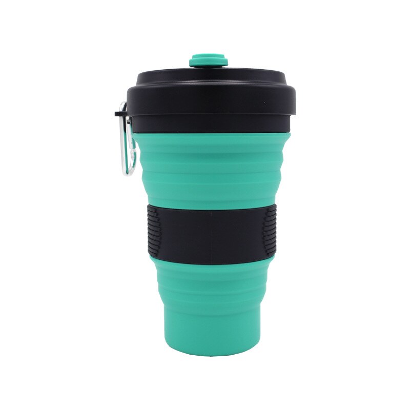 550ml Folding Silicone 10 kleur Draagbare Siliconen Telescopische Drinken Inklapbare koffie cup vouwen silica cup met Deksels Reizen: Style 3