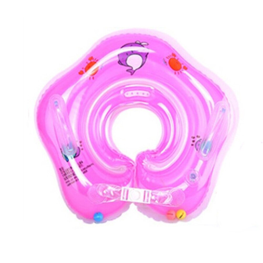 Nyfödd baby simkrage säker justerbar flytande cirkel uppblåsbara leksaker simring pool badtillbehör #37: Rosa