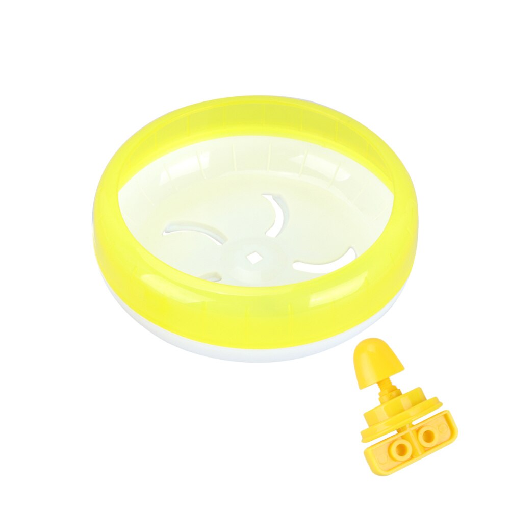 1Pc 14Cm Multipurpose Brede Geschiktheid Hamster Muizen Gerbil Rat Oefening Wiel Pp Run Disc Kleine Dieren Huisdier Speelgoed (Pi: Yellow