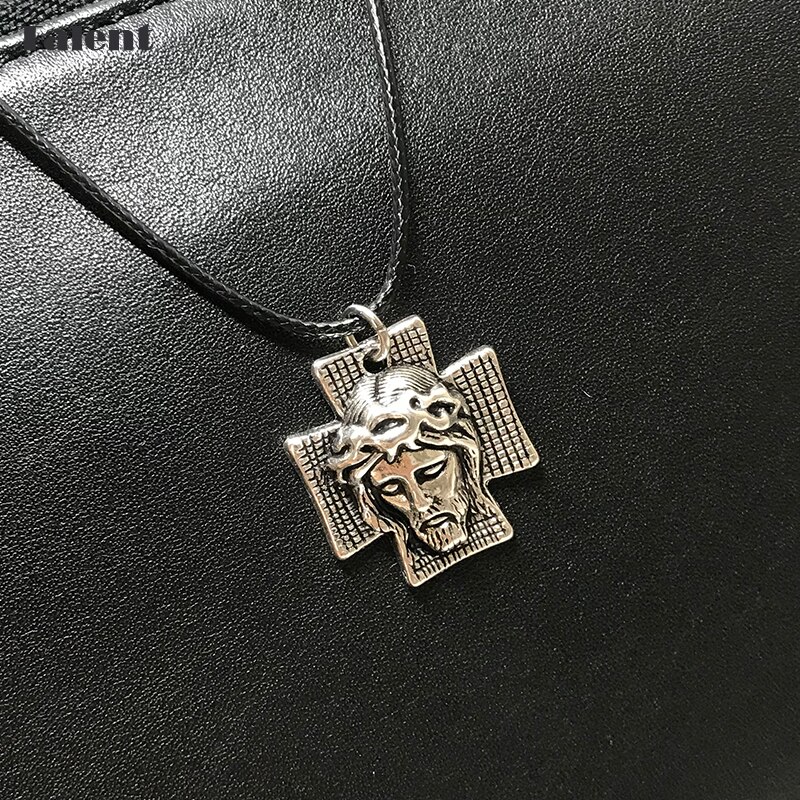 Talent Kroon Metalen Verzilverd Jesus Cross Vintage Legering Roestvrij Vrouwen Hanger Mode Kettingen Sieraden Mannen Ketting Persoo: Default Title