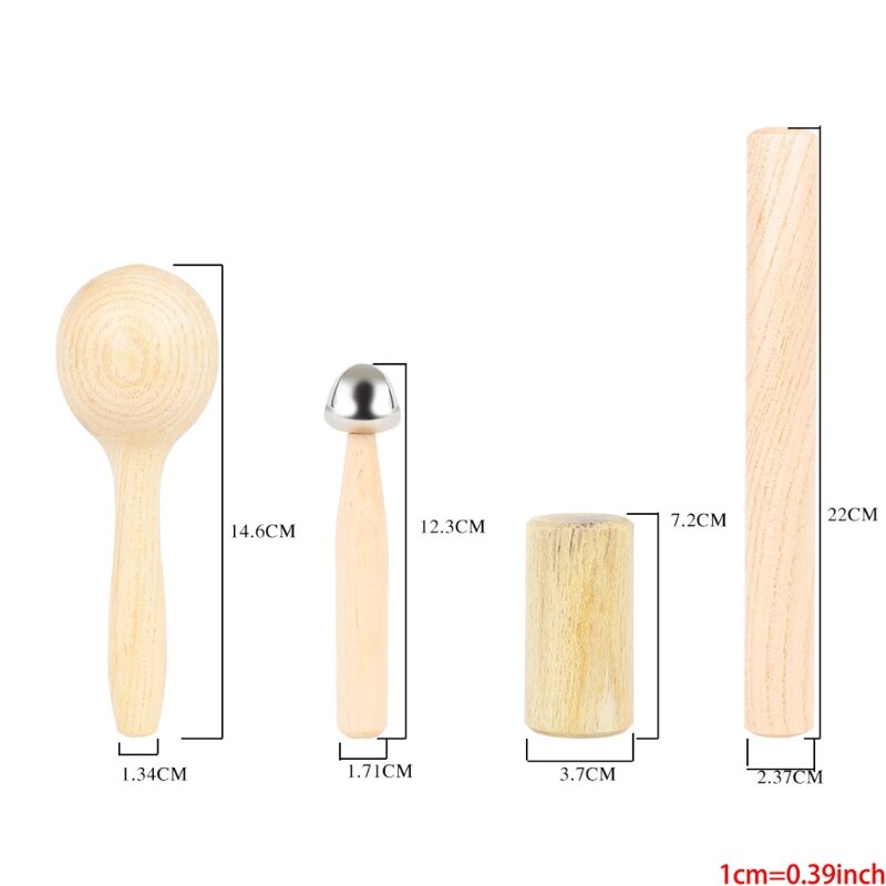 4Piece Children's Percussion Set Educational Wooden Musical Instruments for Kids 24BD