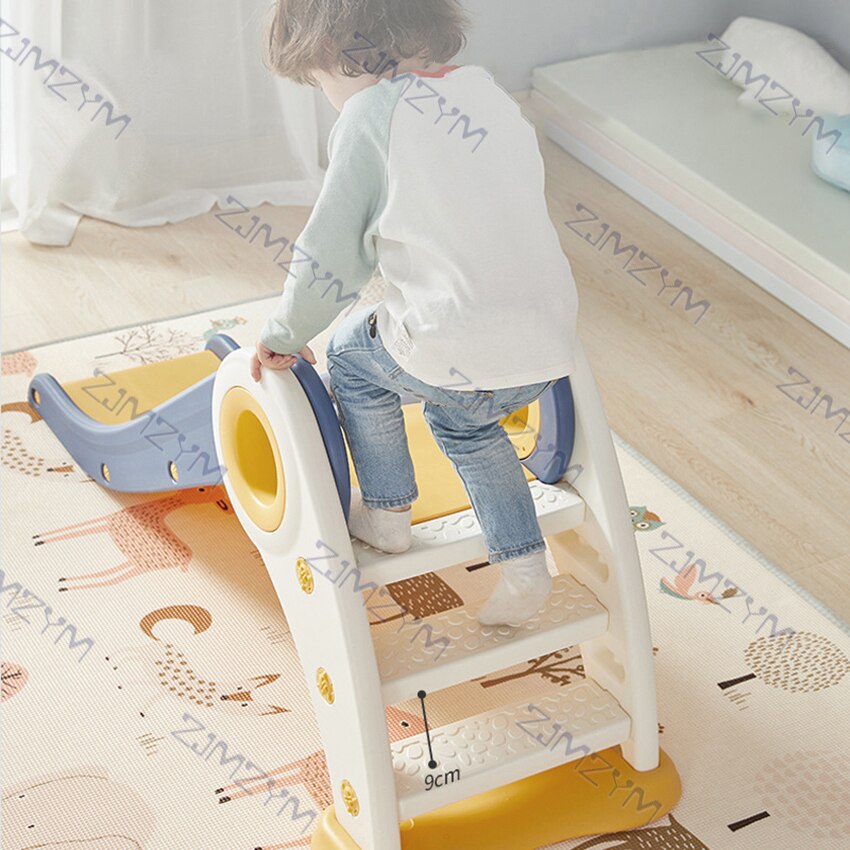Tobogán de juguete para niños, tobogán de plástico plegable para niños, interior, exterior, arriba y abajo, escalador de jardín de infancia, parque infantil pequeño