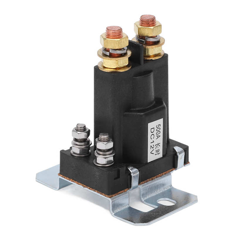 Car Starter Relay Black Phenolic Plastic Auto Start Contactor Red Copper Post for Multi Battery System Forklift Engineering