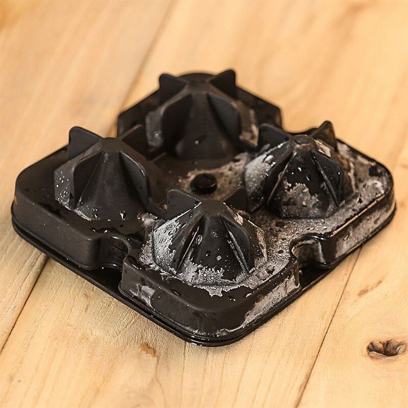 Diamond Ice Cube Tray Reusable 4 Cell Ice Cubes Maker Silicone Ice Cream Molds Form Chocolate Mold Whiskey Party Bar Tools
