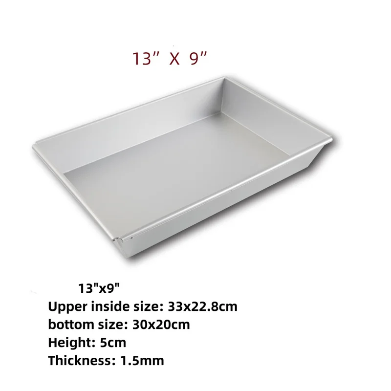 6~10 inch square rectangle Detroit Pizza Pan Deep Dish Pizza Pan Non Stick Pizza tray Square Baking Pan Bakeware Aluminum tray: Chocolate