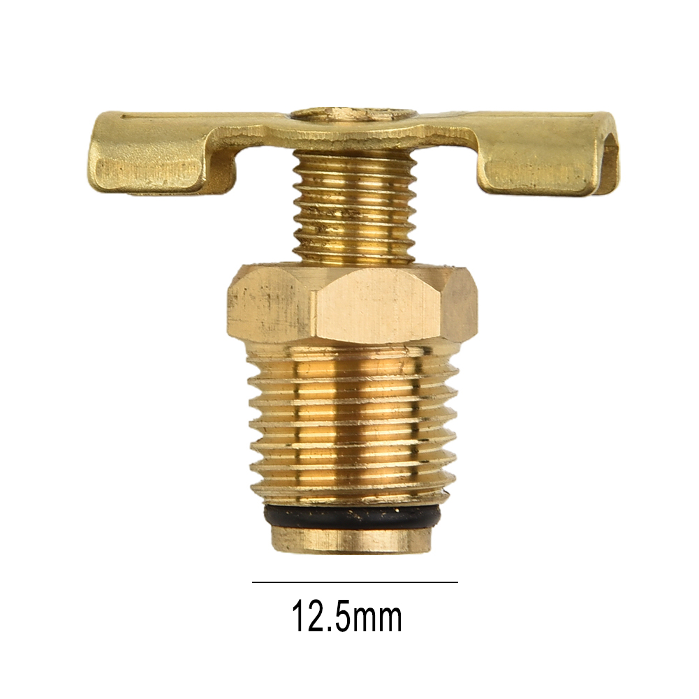 1/4 "Aftap Plug Valve 1/4" Draad Luchtcompressor Tank Accessoire Messing Voor Luchtcompressor Tank T-Handgreep