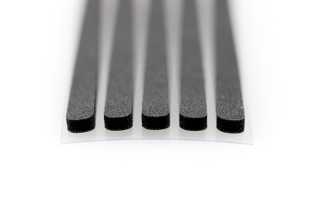 KPrepublic Gasket Strip Gasket Pad Pads Stickers Foam PORON Material for Mechanical Keyboard LE20 Black Thick Round Corner