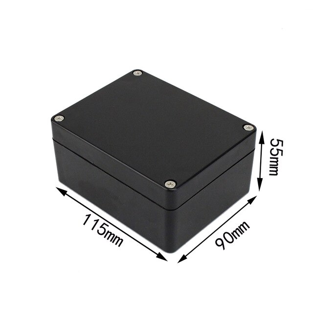 Project Box ABS Plastic IP65 Waterproof Dustproof Electrical Junction box Enclosure Black Housing Instrument Case: 115x90x55mm