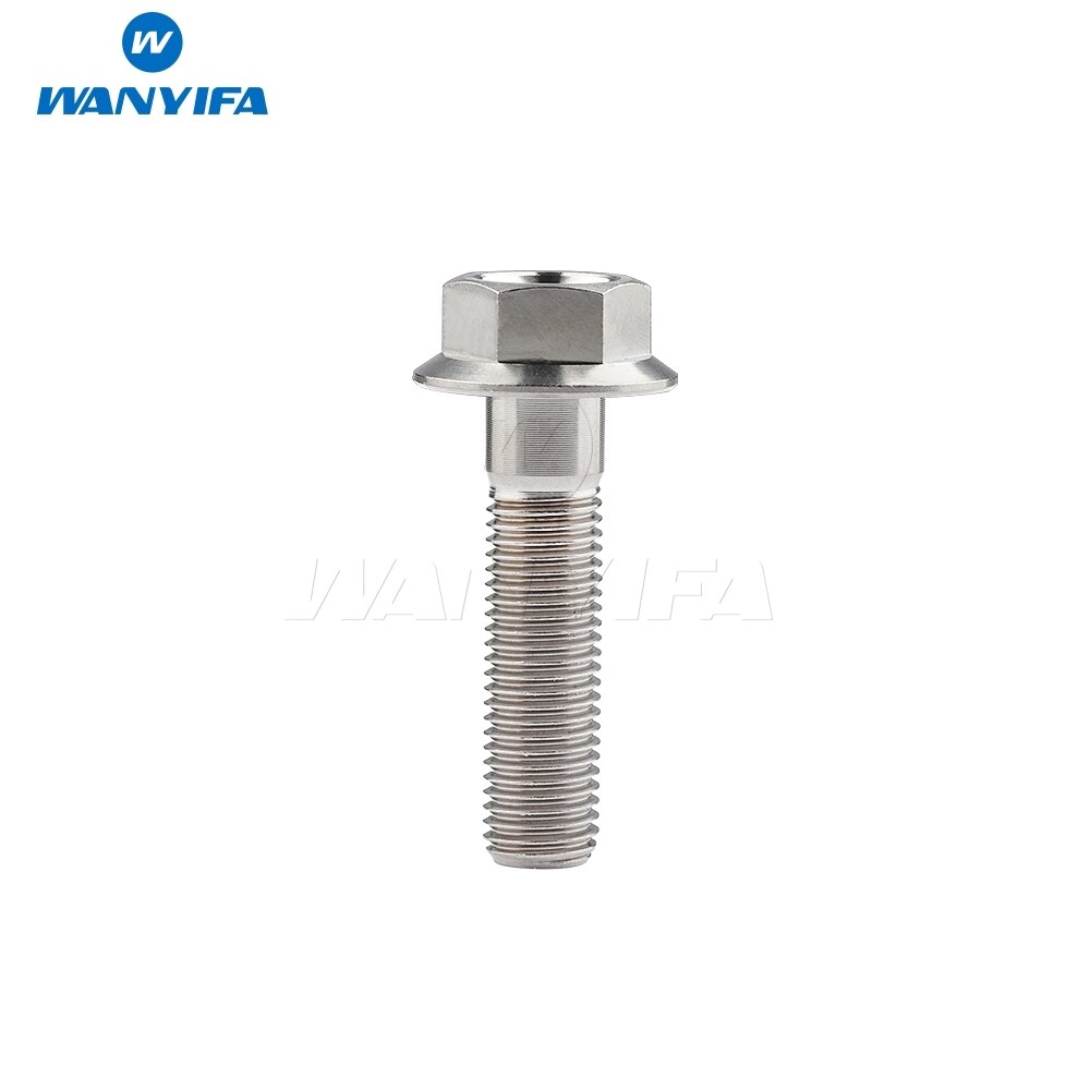 Wanyifa  m10 titanium ti bolte 1.25 pitch flange sekskantede bolte skruer  m10 x 30 35 40 45 55 60 65 70 75 80 100mm: M10 x 35mm