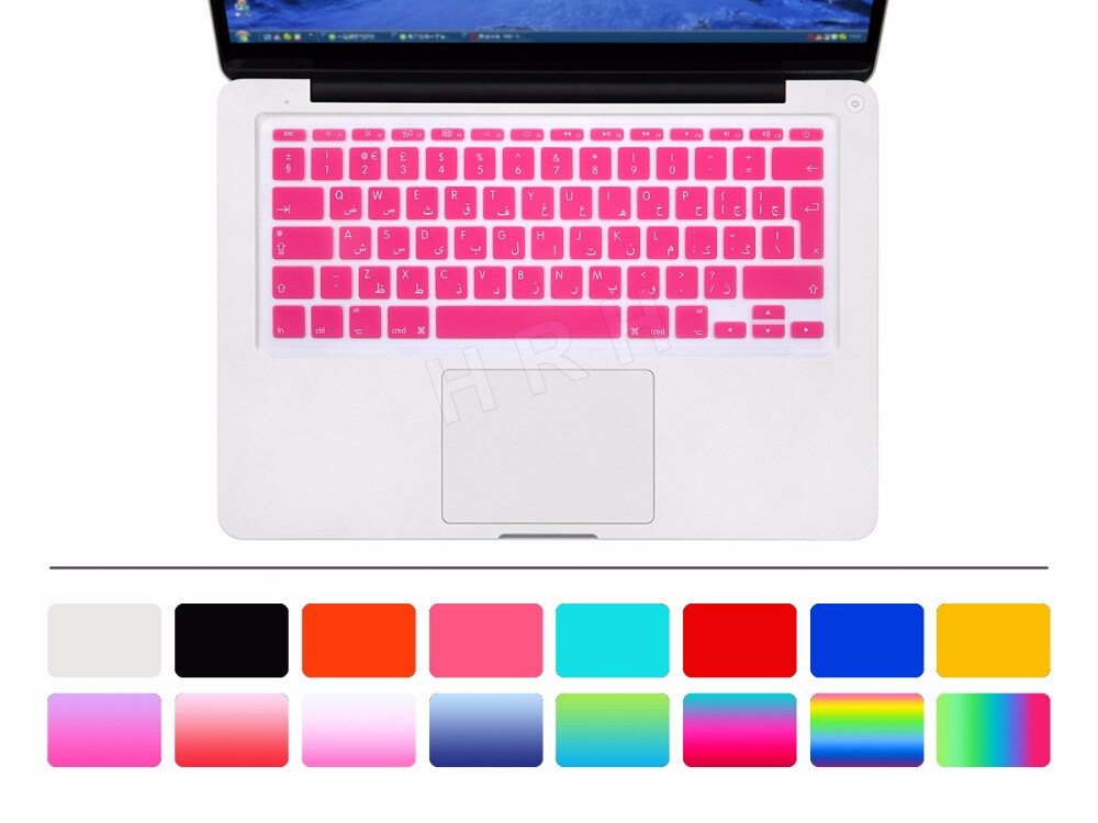 EU UK Arabic Alphabet Soft Silicone Persian Keyboard Protector Cover Skin For Apple MacBook Air 11.6 Inch 11" A1465/A1370