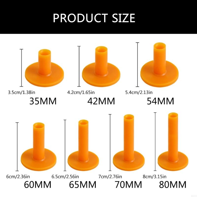 R6FE 10Pcs Golfing Rubber Tees Holder for Practice Mat 35mm 42mm 54mm 60mm 65mm 70mm 80mm Golfing Training Tees Holder