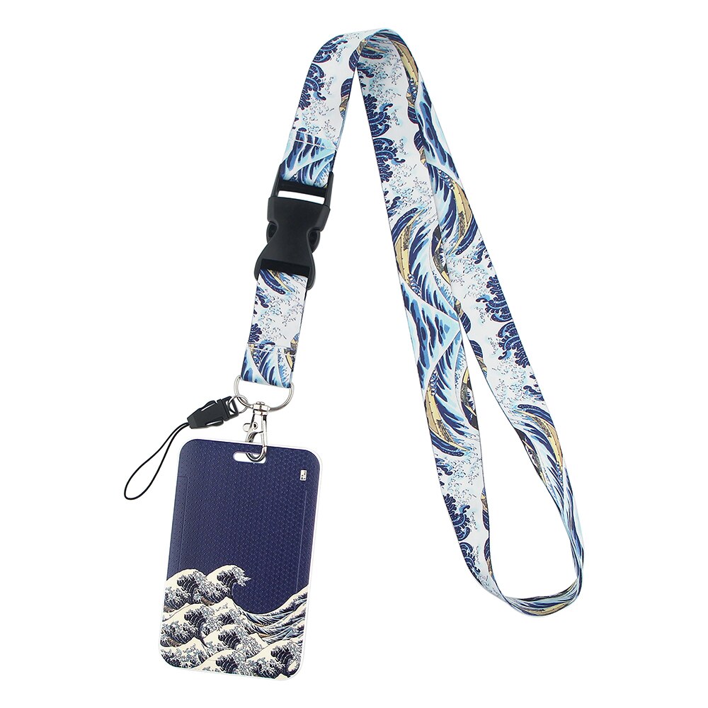 CB895 Starry Sky Rainbow Lanyard Detachable Multifunction Strap ID Card Key Ring Holder DIY Cell Phone Lanyard Strap: 21