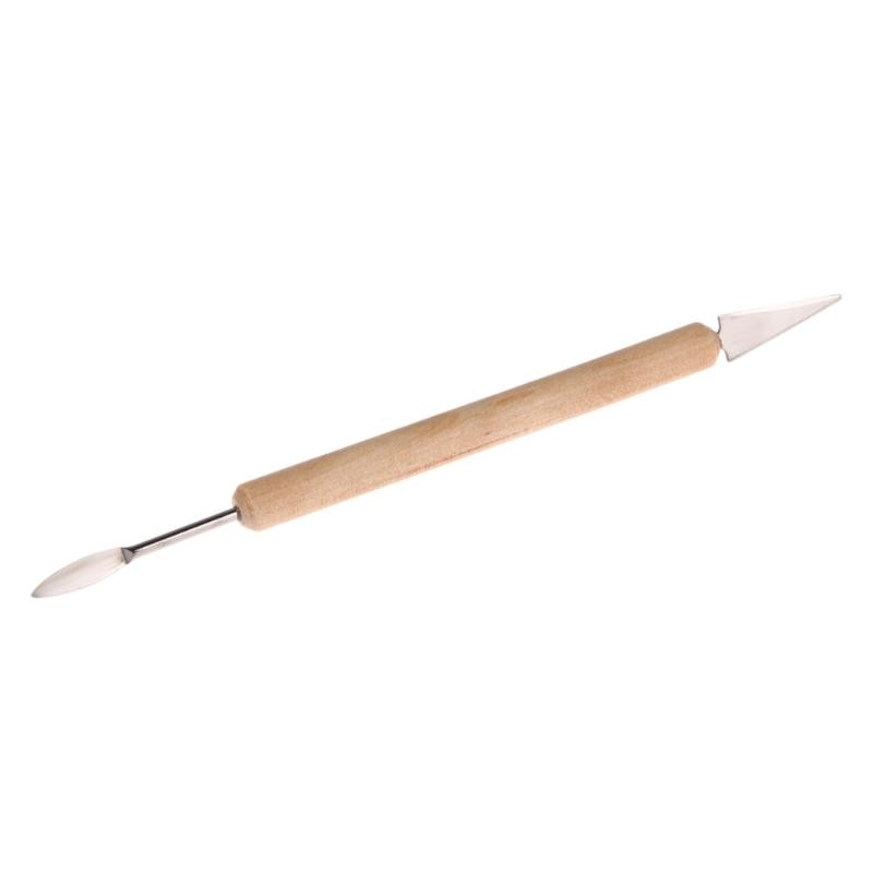 Lera skulptur kit verktyg skulptera utjämning vax carving keramik keramiska verktyg polymer shapers modellering snidade verktyg trä handtag set
