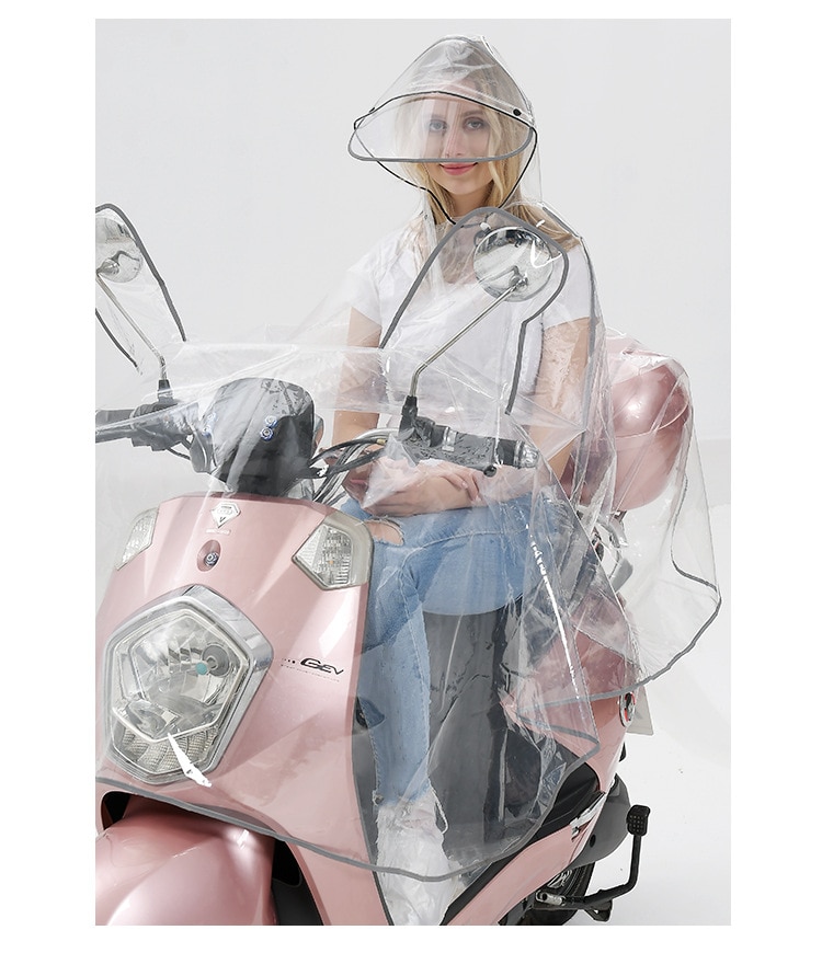 Eva gennemsigtig regnfrakke kvinder herre cykel motorcykel regnfrakke vandtæt regnfrakke poncho regntøj chubasquero