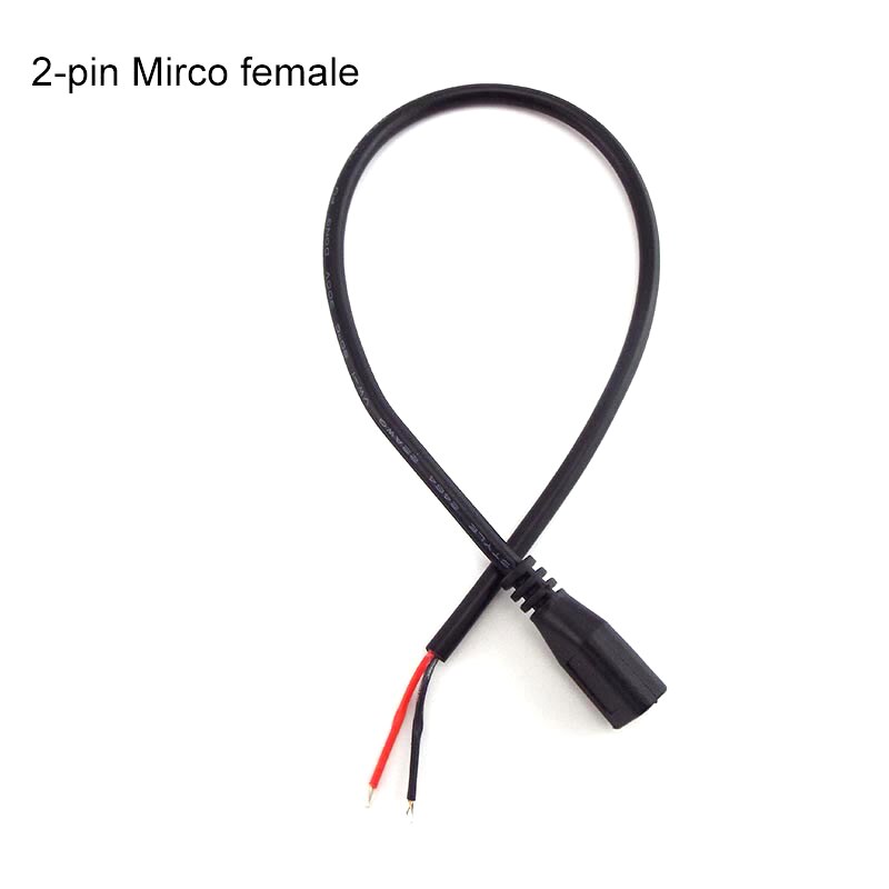 Connecteur Micro USB 2.0 Type C, 5 Types de fils, alimentation électrique, câble d&#39;extension, chargeur mâle vers femelle, ligne de données à 2 broches et 4 broches: MICRO female 2pin