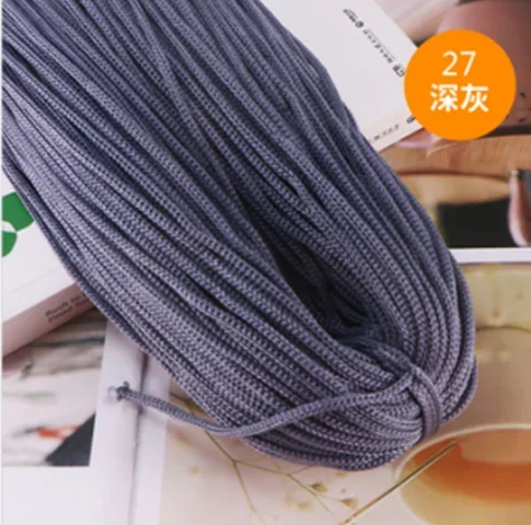 200 mt/los 3mm Farbe Nylon Schnur Faden Häkeln Hohl Linie Makramee DIY Hand-gewebte Armbinde Geflochtene Handwerk/schuhe