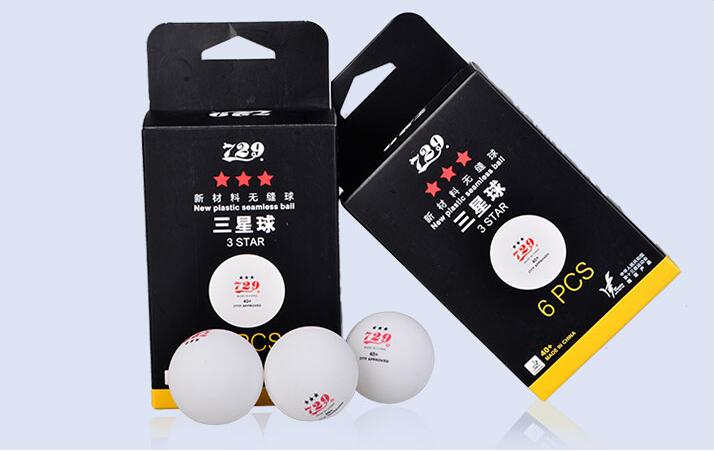 Bolas de tenis de mesa de plástico sin costuras 3 estrellas, 40 +, Material aprobado por ITTF, Poly Pelotas de Ping Pong, 729