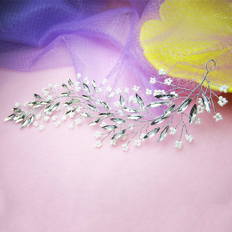 Braut Haar Zubehör Simulierte Schallendes Haar Kämme Hochzeit Haar Zubehör Schmuck Handgemachte Webart Haar Ornamente Kopfschmuck: 20GKY