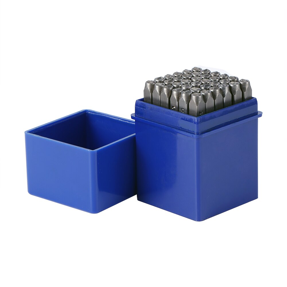4/5mm Alphabet Number 36Pcs Letter & Number Punch Stamp Steel Alphabet Stamping Pressing Kit for DIY Belt Leathercraft Tool: 	5mm