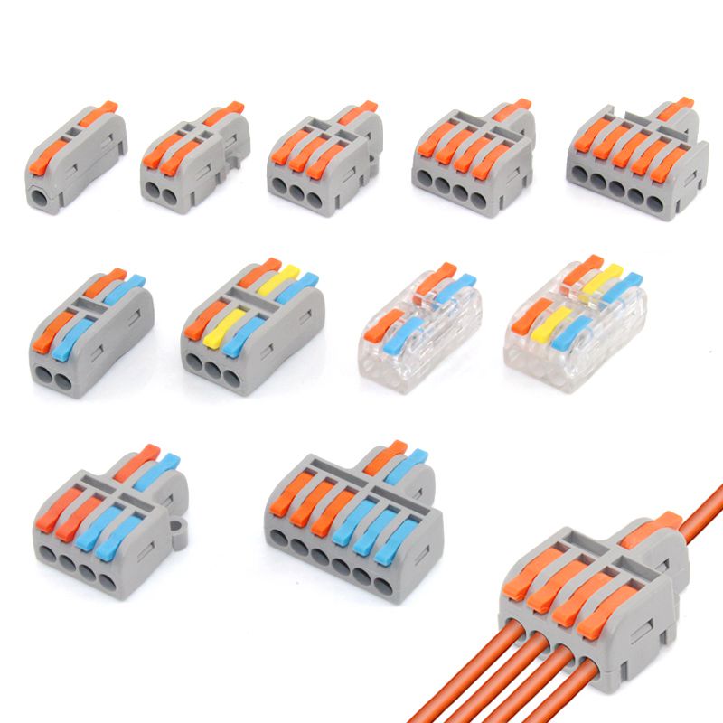 1/5/10 PCS Mini Snelle Bedrading Kabel Connectors Universele Compact Splitter Elektrische Geleiders Push-in Thuis klemmenblok