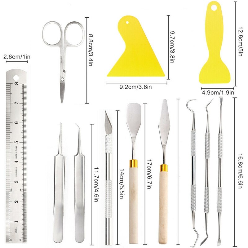 18Pcs Craft Vinyl Weeding Basic Set for Silhouettes Cameos Lettering Home DIY