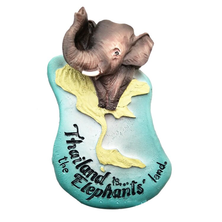 3D Resin Fridge Magnet Verona Venice Florence Versailles Palace Thai Elephant Souvenir: E
