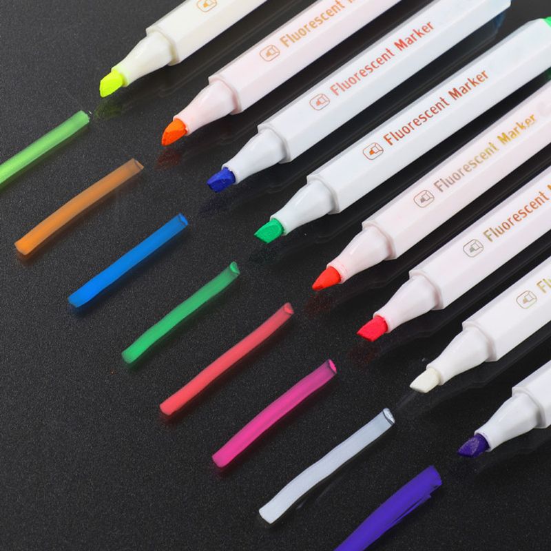 8 kleuren Fluorescerende Vloeistof Krijt Marker Pennen Uitwisbare Markeerstiften LED Schrijven