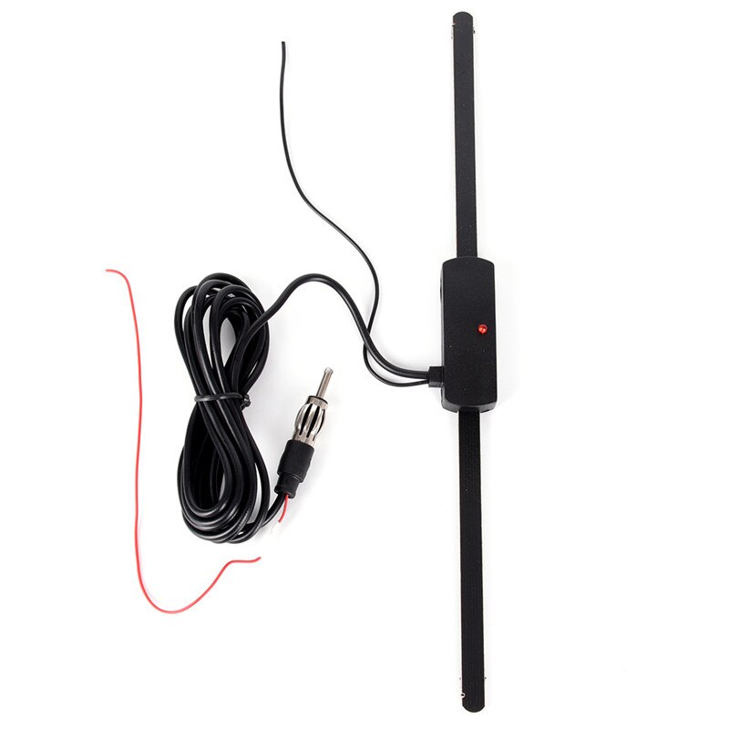 Antena aérea Universal para coche, Radio eléctrica, parabrisas, 12V, FM/AM, 28cm, 1 ud.