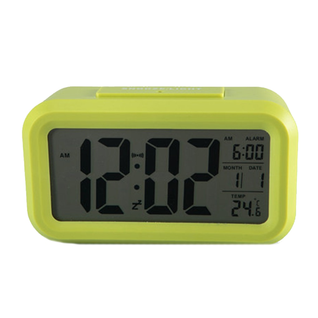 LED Digital Alarm Clock Electric Desktop Table Clock Electronic Smart Alarm Time Calendar Temperature Date Display Desk Watch