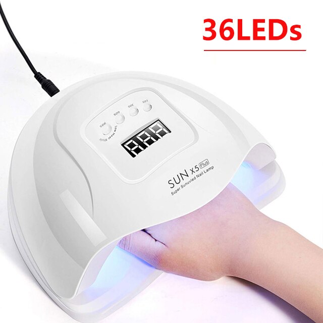 SUN X10 Max Lampara UV LED Lámpara de uñas para secar esmalte de uñas en gel con sensor de movimiento Lámpara UV para salón de manicura: Sun5Plus / EU