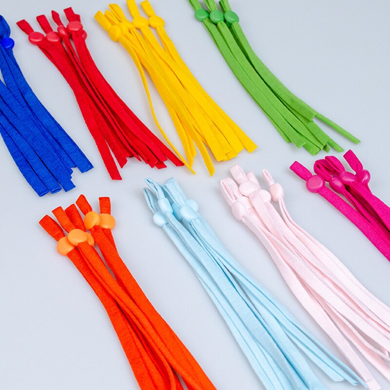 30 pièces masque plat élastique bande en caoutchouc corde oreille pendaison corde réglable bricolage doux noir blanc élastique couture masque artisanat accessoires