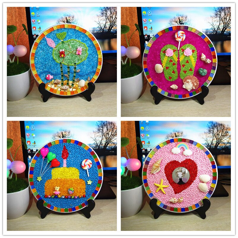 100 g/partij Kleurrijke Crush Shell Fragment Voor DIY Shell Schilderen Kleuterschool Handgemaakte Craft Materiaal Pakket Art Decor Maken Tool