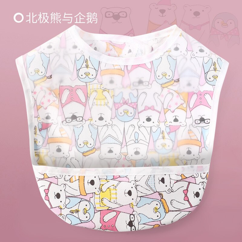 Cotton Baby Bibs EVA Waterproof Lunch Feeding Bibs Baby Cartoon Feeding Cloth Children Baby Apron Babador Bandana