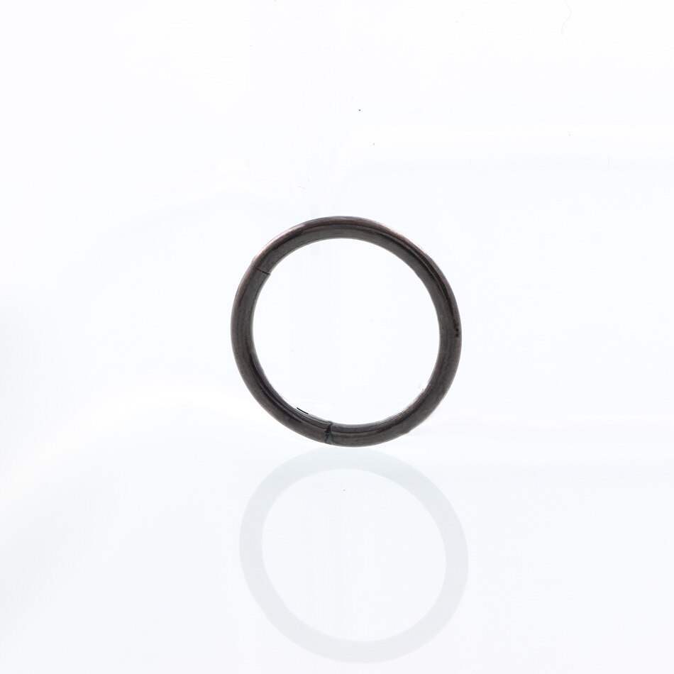 Stainless Steel Piercing Nose Ring Hoop For Women Girls Korean Hinged Segment Earring Nostril Rings Body Punk Jewelry: 8mm Black