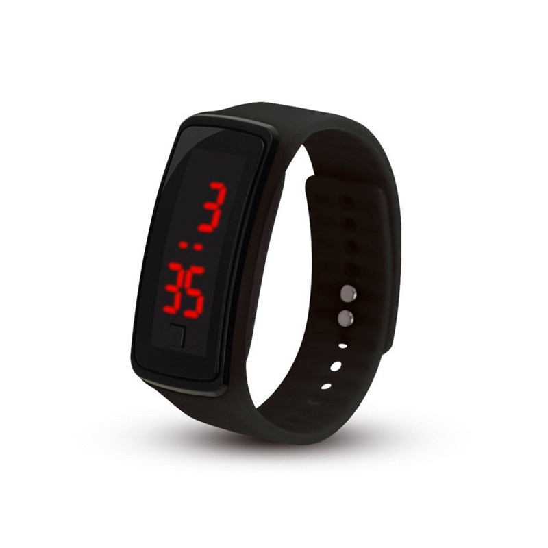 Reloj de pulsera deportivo informal para hombre y mujer, reloj de pulsera electrónico de silicona con Color caramelo para equipo de fitness infantil