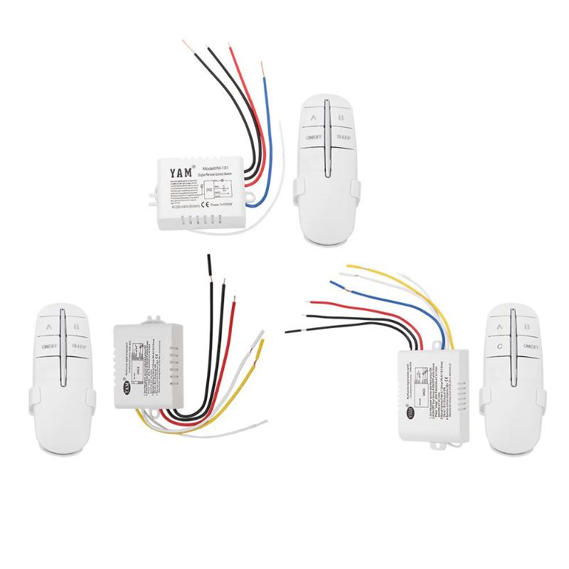 Draadloze Rf Afstandsbediening Schakelaar On/Off 220V Lamp Ontvanger Zender