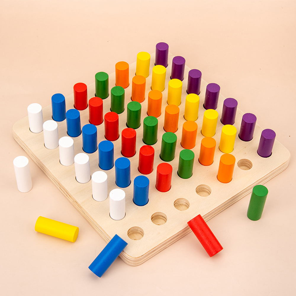 Regenboog Hout Speelgoed Voor Kinderen 3 Jaar Oude Kleur Leren Tellen Aantal Wiskunde Speelgoed Montassori Houten Match Game