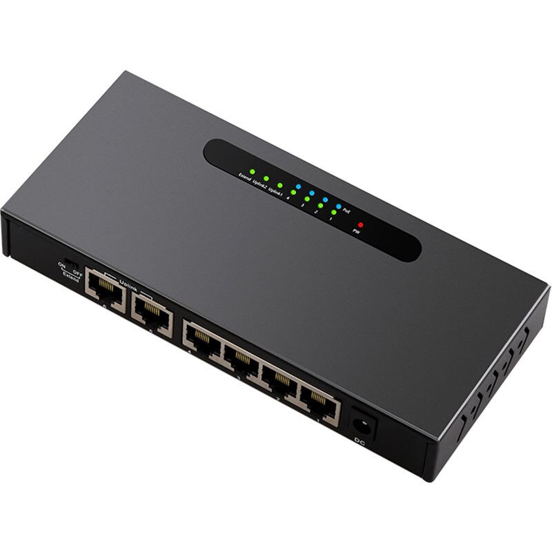 Diewu 6- poorts poe gigabit ethernet-netwerkswitch, 10/100/1000 mbps lan-hub, 4- poorts poe-voedingsschakelaar en injector voor ip-camera (eu-stekker)
