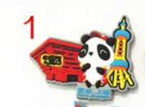 Mjuk rabber kylskåpsmagneter shanghai stad naturskön rundtur souvenirer kylskåp magneter kinesisk stil kylskåpsmagnet souvenir: 1