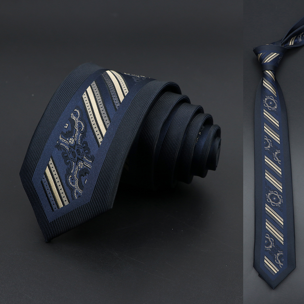 Corbatas delgadas de 6cm para hombre, corbata para vestido de boda, de Cachemira Floral de retales, lazo negro y azul, accesorio de negocios para camisa, , Cravate