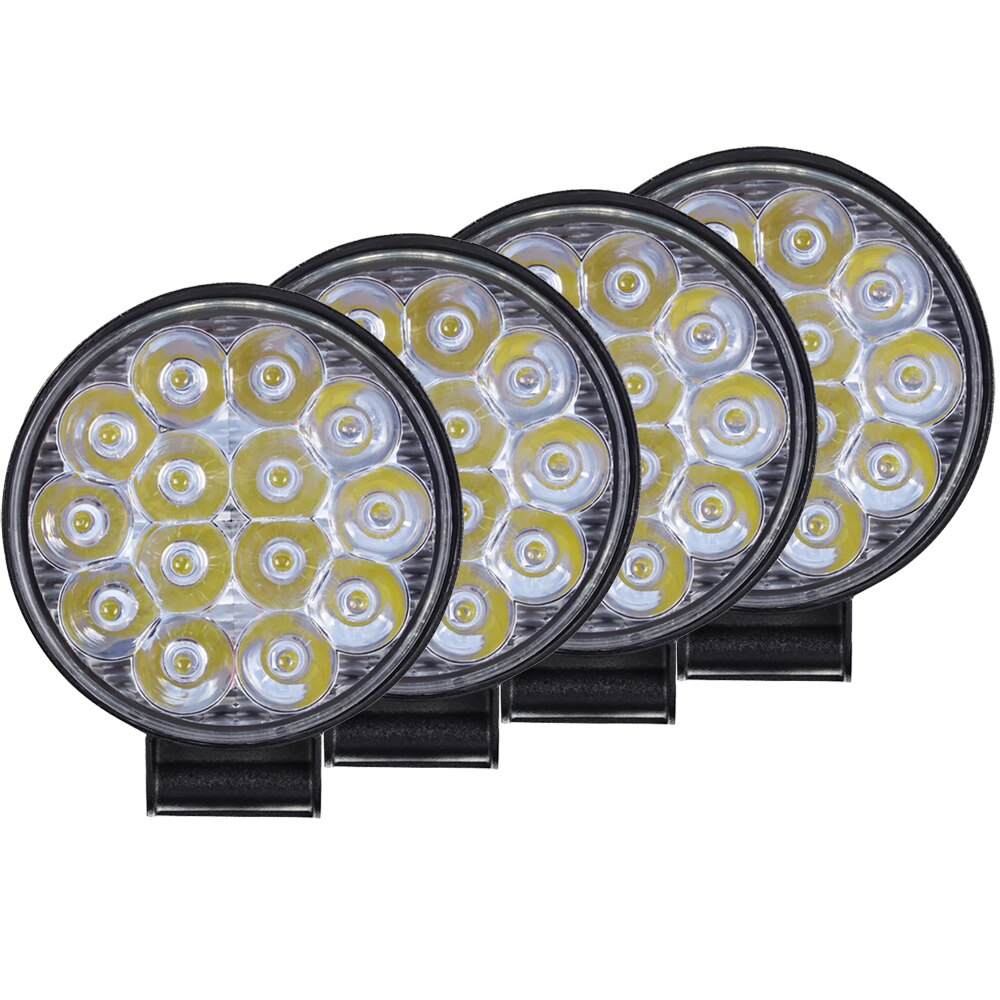 42W Mini Led Bar Off Road Headlights Led Work Lights for Tractors Spotlight Barra Led for 4x4 ATV UTV Truck Tractor 6000K White