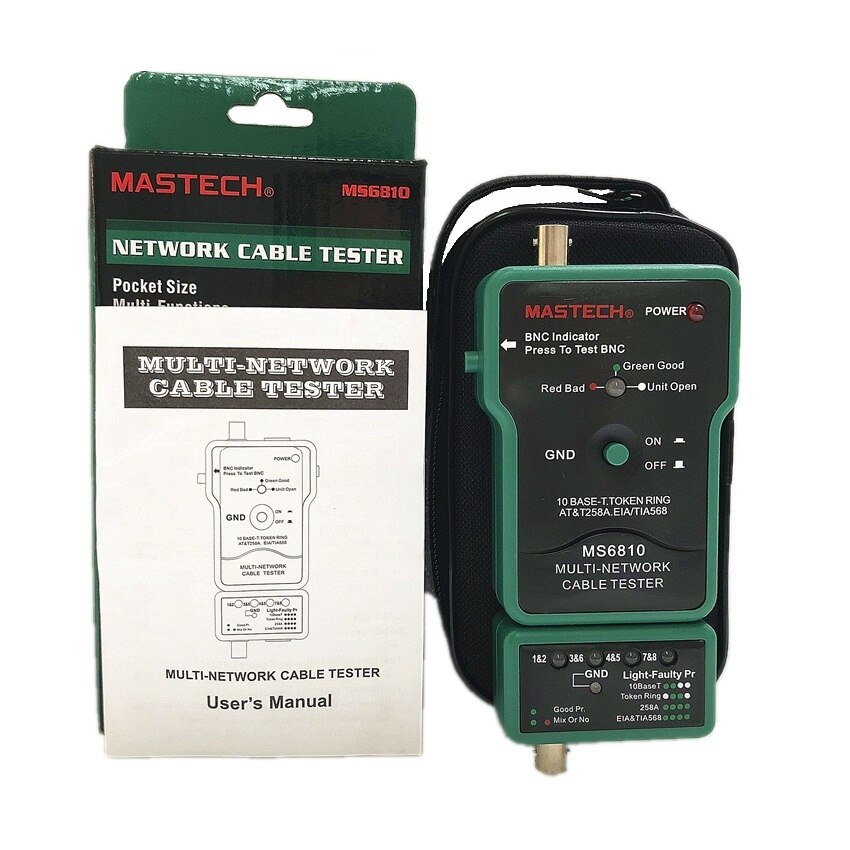 Mastech MS6810 Draagbare Professionele Multi Netwerk Kabel Tester Meter RJ45 Bnc Tests Voor Coaxiale Kabel Lan Tester