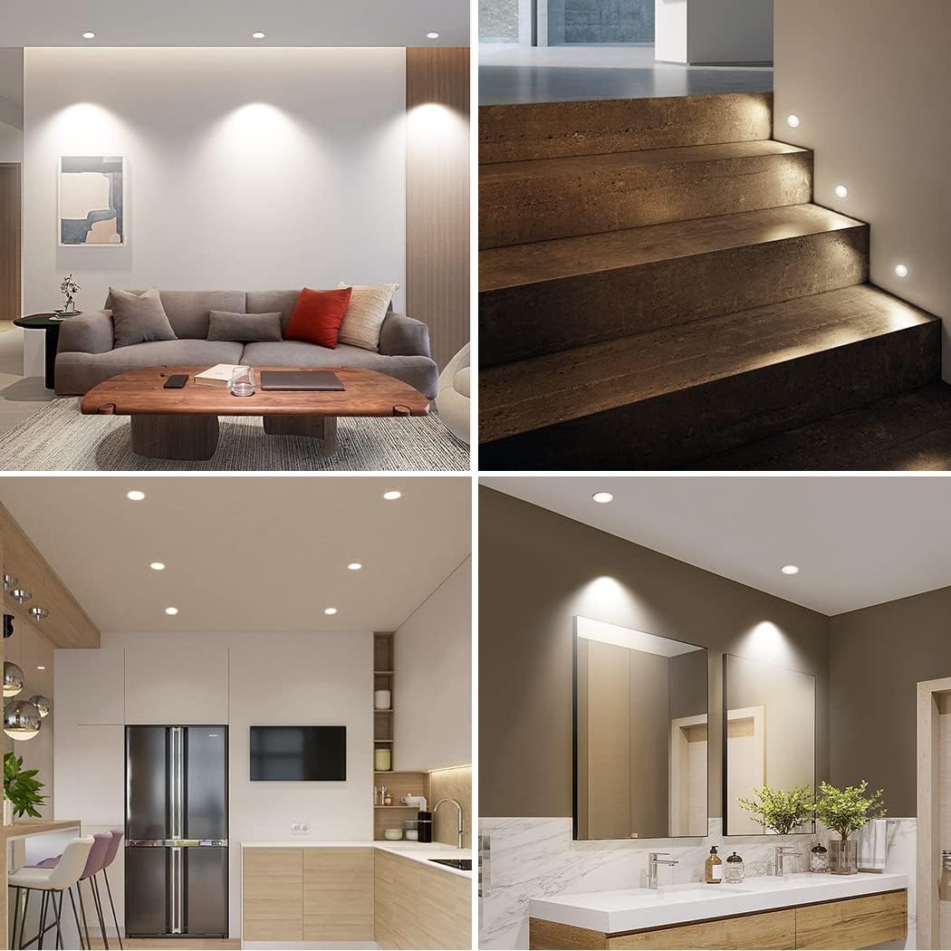 1w mini led-downlights, dimbar, 12v spotlights,  ip65 hjemmeskaplamper, svart-hvitt, sølvfarget skallspotlight, tak-downlight